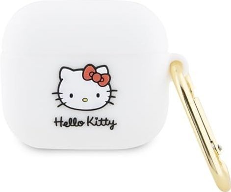 Hello Kitty - HKAP23DKHSH - Hoesje - Wit - Siliconen - 3D Kitty Kopje