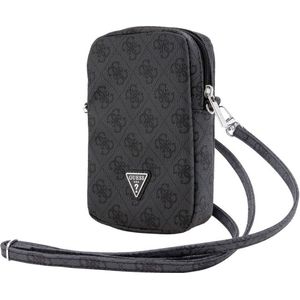 Guess PU 4G Triangle Logo Wallet Phone Bag Zipper - Zwart