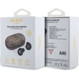 Guess True Wireless 4G Metal Bluetooth In-Ear Oordopjes - Bruin