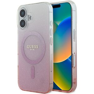 Lunso Backcover hoes met koord iPhone 14 Pro Max Glitter Blauw