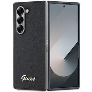 Guess Glitter Script Samsung Galaxy Z Fold 6 Hoesje Back Cover Zwart