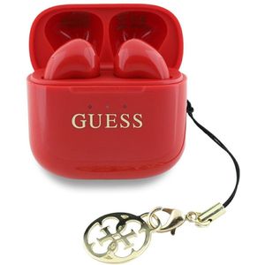 Guess - TWS Hoofdtelefoon - Rood - Glossy Effect - Ruisonderdrukkingssysteem