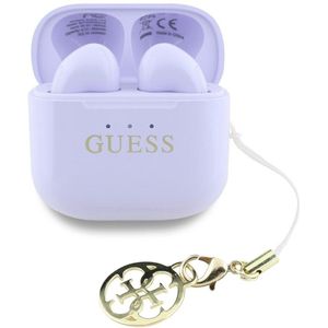 Guess TWS Glossy Effect Bedrukte Klassieke Logo & Bedel Koptelefoon - Lavendel (4 h, Draadloze), Koptelefoon, Paars