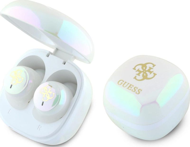 CG Mobile - Guess - Bluetooth Hoofdtelefoon - Wit - Bluetooth 5.3, IPX5, Totale Speeltijd 24 Uur