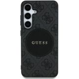 Guess 4G Cirkel Logo Samsung Galaxy S25 Hoesje MagSafe / Qi2 Back Cover Zwart