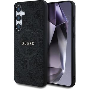Guess 4G Classic Logo Samsung Galaxy S25 Hoesje MagSafe / Qi2 Back Cover Zwart