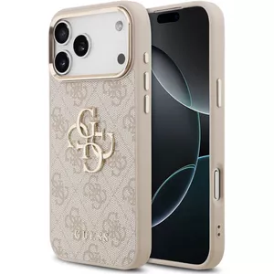 Guess iPhone 17 Pro Max Hoesje 4G Strass Logo Hoesje MagSafe met Koord