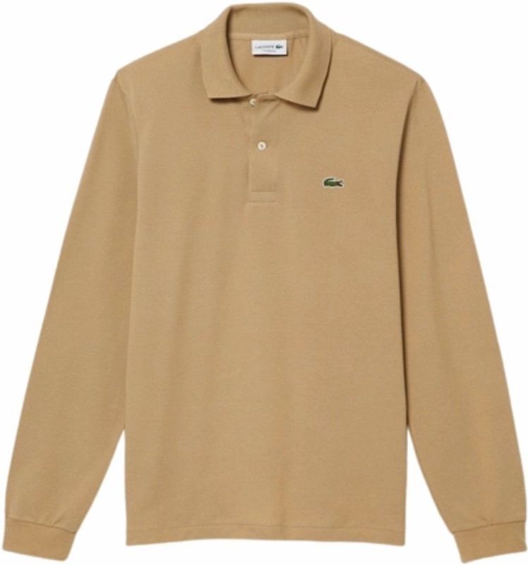 Lacoste Classic Fit polo lange mouw - beige