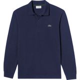 Lacoste Sport Polo Regular Fit stretch, heren poloshirt lange mouwen, navy blauw