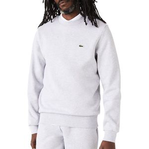 Lacoste - Heren Sweatshirt - Lichtgrijs Melange - Katoen/Polyester