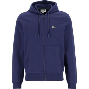 Lacoste heren hoodie sweatsvest - met rits - navy blauw