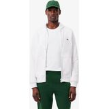 LACOSTE - Zip-up Hoodie - Wit - Katoen - Met Kap, Lange Mouwen, Ritssluiting