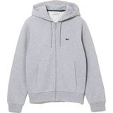 Lacoste - Hoodie - Lichtgrijs Melange - 83% Katoen, 17% Polyester