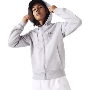Lacoste - Hoodie - Lichtgrijs Melange - 83% Katoen, 17% Polyester