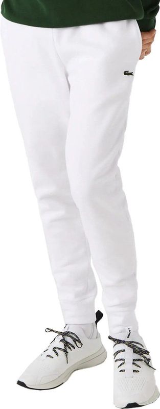 Lacoste - Trainingsbroek - Wit - Slim Fit - Biologische Katoenfleece