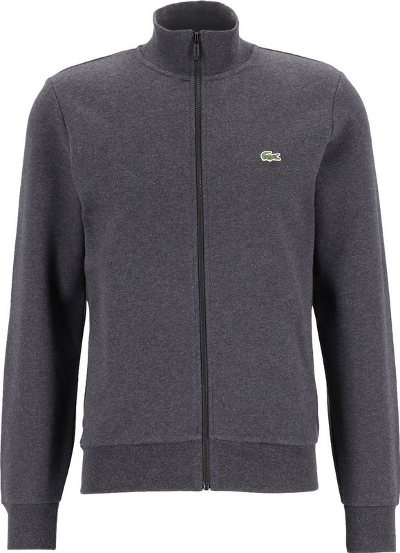 Lacoste heren sweatvest, met rits, antraciet grijs