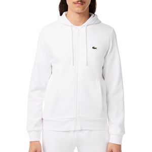 LACOSTE - Zip-up Hoodie - Wit - Katoen