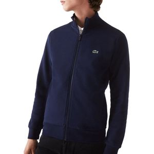 Sweater met rits en opstaande kraag LACOSTE. Katoen materiaal. Maten XS. Blauw kleur
