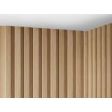 3D-wandpaneel - 2,83 m² - Natuurlijke houtkleur - Set van 8 - FLINT L 97.6 cm x H 290 cm x D 2.1 cm
