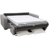 BEVIS Vierzits Express Slaapbank - Grijs - Stof - Matras 14 cm - Praktisch en Comfortabel