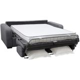 3-zits express slaapbank van antraciete stof - Matras 18 cm - BEVIS