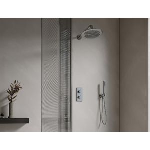 Inbouw douche met thermostatische mengkraan - Nikkel geborsteld - TIMAVO