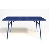 MYLIA Tuineetset MIRMANDE: Tafel L.160 cm met 4 Opstapelbare Stoelen - Metaal