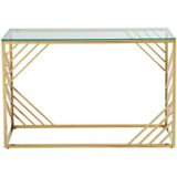 PASCAL MORABITO Sidetable van gehard glas en roestvrij staal - Goud - SIMATO - van Pascal Morabito L 120 cm x H 78 cm x D 40 cm