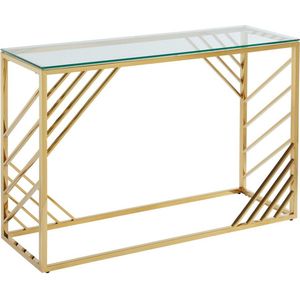 Sidetable van gehard glas en roestvrij staal - Goud - SIMATO - van Pascal Morabito