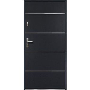 NAXARA - Enkele Deur - Antracietgrijs - Staal - Mat