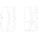 Deur van geglazuurd staal en inox H.207 x B.100 cm antraciet - Links duwen - TROFA