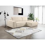 Hoekslaapbank van teddy stof - Beige - Hoek rechts - AMELIA van PASCAL MORABITO L 267 cm x H 85 cm x D 167 cm