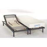 Handverstelbare bedbodem en matras UBUD van DREAMEA - 2 x 80 x 200 cm