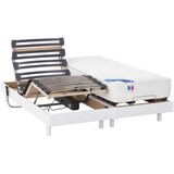 Elektrisch bed – bedbodem en matras – pocketveren en vormgeheugen APOLLO van DREAMEA - wit - 2x80x200 cm