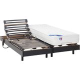 Elektrisch bed – bedbodem en matras – pocketveren en vormgeheugen APOLLO van DREAMEA- zwart - 2x80x200 cm