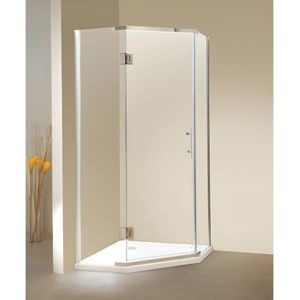 Shower & Design Douchewand met klapdeur - douchebak inbegrepen - ARDIA - 90 x 90 x 185 cm L 90 cm x H 185 cm x D 90 cm