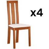 Set van 4 stoelen DOMINGO - Massief beuken eikenkleur