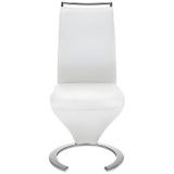 Set van 6 stoelen TWIZY - Wit kunstleer L 61 cm x H 100 cm x D 49 cm