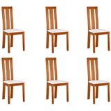 Set van 6 stoelen DOMINGO - Massief beuken eikenkleur