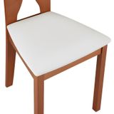Set van 6 stoelen SILVIA - Massief beuken - Wit