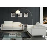 MAROUA - Kunstleren zitbank in wit of zwart | 2 hoofdsteunen | Onderhoudsvriendelijk | Comfortabel en duurzaam
