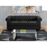 Set van 2 fauteuils CHESTERFIELD van kunstleer - Wit