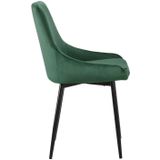 Set van 6 stoelen MASURIE - Fluweel - Groen