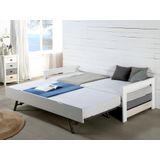 Onderschuifbed CELIANE - 2 x 90 x 190 cm - MDF - Wit + matras L 198.5 cm x H 62 cm x D 105 cm