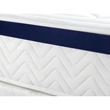 Set bedbodem en matras pocketveren en vormgeheugen met textuur MARQUIS van DREAMEA - dikte 30 cm - 180 x 200 cm - Blauw