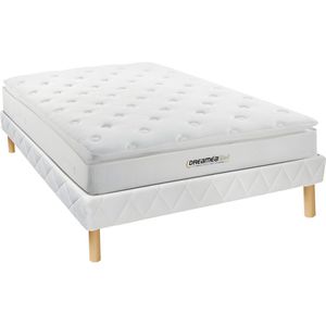 DREAMEA HOTEL Set bedbodem en matras brandwerend en geïntegreerd dekmatras DELICE van DREAMEA HOTEL - 140 x 190 cm L 190 cm x H 30 cm x D 140 cm