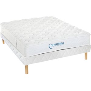DREAMEA Set bedbodem en matras pocketveren en vormgeheugen ILLUSION van DREAMEA - 140 x 190 cm L 190 cm x H 30 cm x D 140 cm
