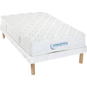 Set bedbodem en matras pocketveren en vormgeheugen ILLUSION van DREAMEA - 90 x 190 cm