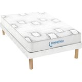 Ysmée Set bedbodem en matras met pocketveren 20 cm dik SONGE van YSMÉE - 90 x 190 cm L 190 cm x H 30 cm x D 90 cm