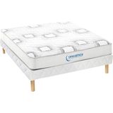 Ysmée Set bedbodem en matras met pocketveren 20 cm dik SONGE van YSMÉE - 140 x 190 cm L 190 cm x H 30 cm x D 140 cm